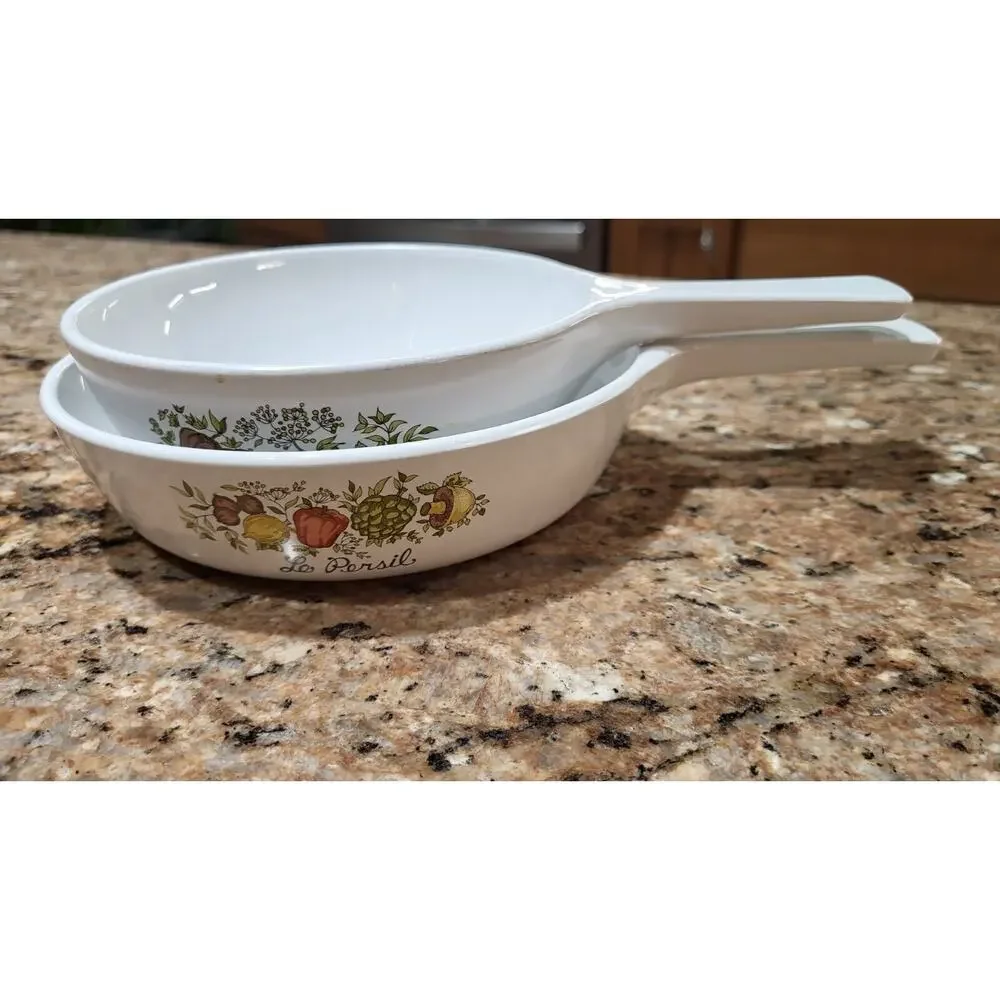 Corning Ware Spice of Life Menuettes (Set of 2) P-81-B, P-83-B No Lids